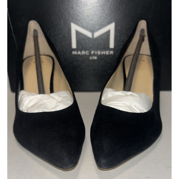 Mark Fisher Black Suede Lunda Block Heel Size 7. 5 M - Picture 2 of 6